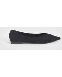 Faith - Tasha Faux Leather Collapsible Pointed Flat Ballerinas - Lyst