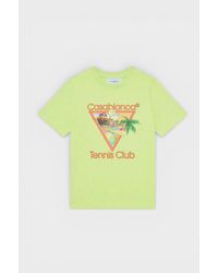 CASABLANCA - Printed T-Shirt Afro Cubism Tennis Club Pale - Lyst