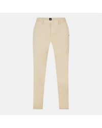 BOSS - Kaito3 Solid Patterned Straight Chinos - Lyst