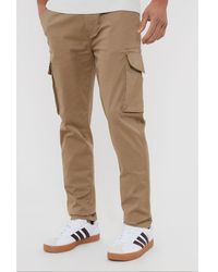 Threadbare - 'Couturo' Cotton Cargo Pocket Chino Trousers With Stretch - Lyst