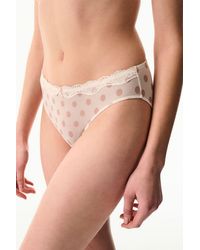 Penti - Mesh Polka Dot Slip Briefs - Lyst