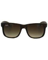 Ray-Ban - Sunglasses Justin 4165 710/13 Rubber Light Havana Gradient 51Mm - Lyst