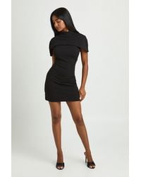 Boohoo - Jersey Crepe Detail Mini Dress - Lyst