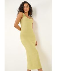 D.u.s.k - Flower Embroidered Knit Midi Dress - Lyst