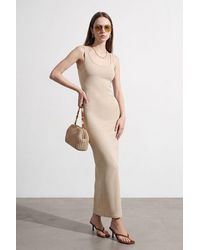 Dilvin - Sleeveless Bodycon Midi Dress - Lyst
