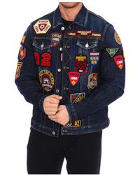 DSquared² - Denim Jacket With Patches S74Am1079-S30664 - Lyst