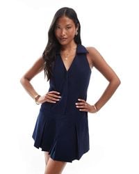 Miss Selfridge - Tailored Halter Neck Mini Dress - Lyst