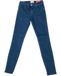Met - Long Denim Pants With Skinny Cut Hems 10Db50154 - Lyst