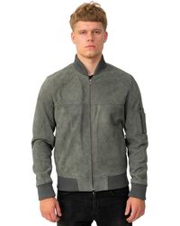 Infinity Leather - Goat Suede Ma-1 Bomber Jacket-Auckland - Lyst