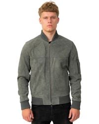Infinity Leather - Goat Suede Ma-1 Bomber Jacket-Auckland - Lyst