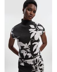 Karen Millen - Jacquard Floral Knitted Top - Lyst