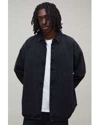 BoohooMAN - Oversized Denim Shirt - Lyst