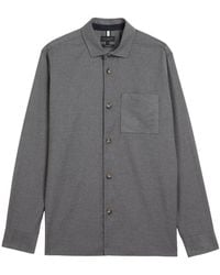 Ted Baker - Gaius Oversized Wool Blend Light Shirt - Lyst