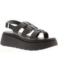 Marco Tozzi - Sandals Wedge Marin Leather Buckle Leather (Archived) - Lyst
