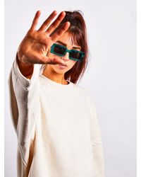 SVNX - Light Oversized Rectangle Plastic Frame Sunglasses - Lyst