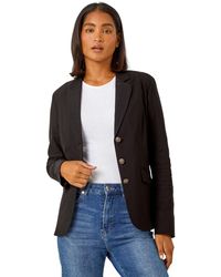 Roman - Button Detail Stretch Blazer - Lyst