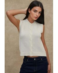 Hiccup - Crew Neck Soft Touch Sweater Vest - Lyst