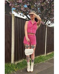 Hiccup - V Neck Buttoned Cropped Waistcoat - Lyst