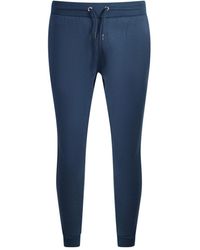 Roberto Cavalli - Cavalli Class Print Logo Donkerblauwe Sweatpants - Lyst