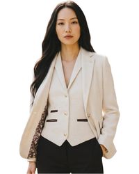 TruClothing - Herringbone Wool Tweed Blazer Waistcoat 2 Piece Set - Lyst