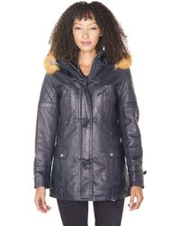 Infinity Leather - Quilted Parka Jacket-Brussels - Lyst