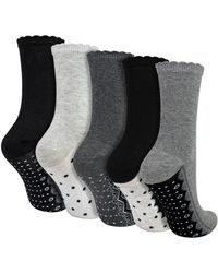 Sock Snob - 5 Pairs Ladies Lace Effect Footbed Socks - Lyst