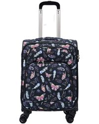 Infinity Leather - Lightweight Suitcases 8 Wheel Luggage Butterfly Travel Soft Bags - Lyst