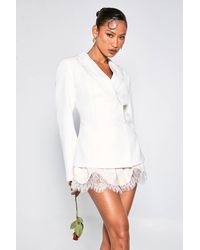 Boohoo - Wrap Asymmetric Blazer - Lyst