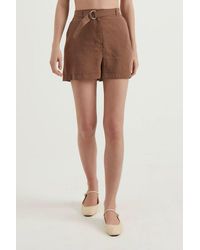 Hiccup - High Waist Casual Shorts With A Belt Detail - Lyst