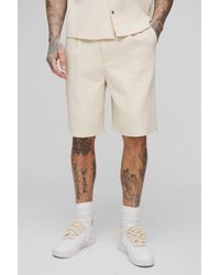 BoohooMAN - Tall Technical Pleated Relaxed Fit Shorts - Lyst