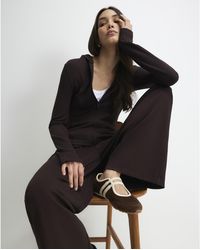 River Island - Hoodie Long Sleeve Premium Zip Through - Lyst