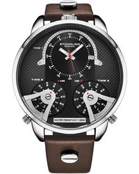 Stuhrling - Terratime Triple-Time 4051 Quartz 50Mm - Lyst