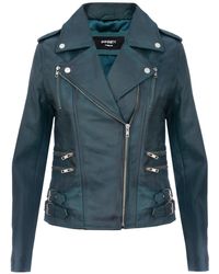 Infinity Leather - Brando Biker Jacket-Loddon - Lyst