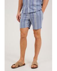 Brave Soul - Striped Cotton Shorts - Lyst