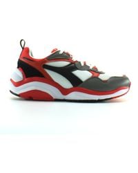 Diadora - Whiz Run Herren Weiße/Rote Trainer - Lyst