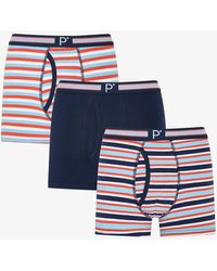 Penti - 3-Pack Striped Cotton Boxer Briefs - Lyst