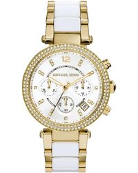 Michael Kors - Parker Mk6119 Ladies Two-Tone Chronograph Watch - Lyst