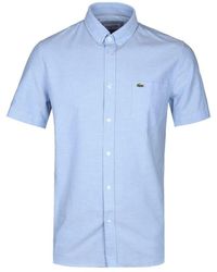 Lacoste - Regular Fit Cotton Oxford Ss Shirt - Lyst