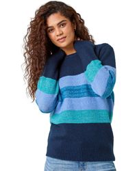 Roman - Shimmer Stripe Stretch Jumper - Lyst