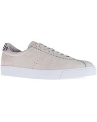 Superga - Ladies 2843 Club S Dalmatian Print Tumbled Leather Trainers Gesso) - Lyst