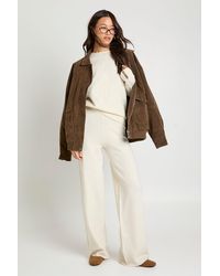 Boohoo - Tall Super Soft Button Cuff Detail Oversized Jumper And Wide Leg Trouser Co-Ord - Lyst