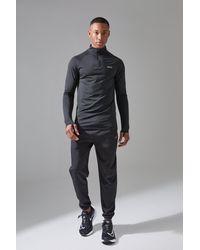 BoohooMAN - Active Quarter Zip And Sweatpants Tracksuit - Lyst