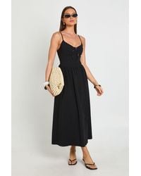 Boohoo - Bengaline Bust Cup Detail Cami Strap Midaxi Dress - Lyst