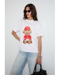 Grimelange - Oversized Printed Crew Neck T-Shirt - Lyst
