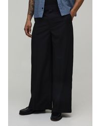 BoohooMAN - Extreme Wide Leg Tailored Trousers - Lyst