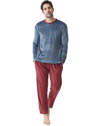 J And J Brothers - Long Sleeve Pajamas Jjbdp5401 - Lyst