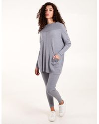 Blue Vanilla - Ribbed Leggings & Cowl Neck Jumper Set - Lyst