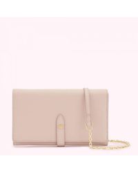 Lulu Guinness - Pebble Pink Juniper Chain Wallet Leather - Lyst