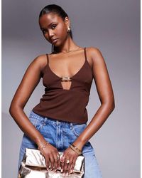ASOS - Bust Cup Cami Top With Trim - Lyst