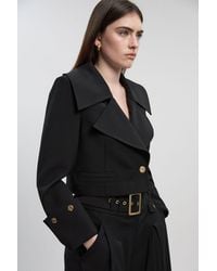 Karen Millen - Polished Tailored Button Detail Jacket - Lyst